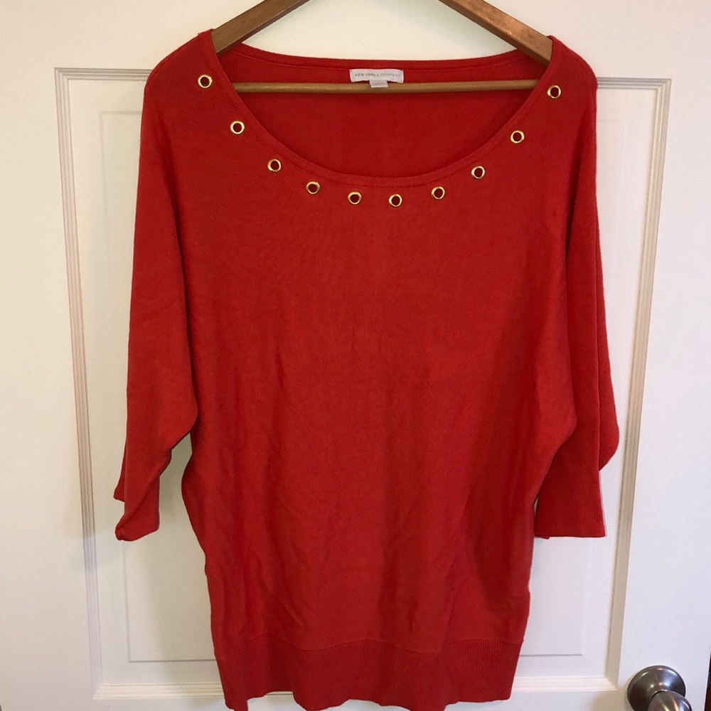 Beautiful Orange Sweater Top NWOT